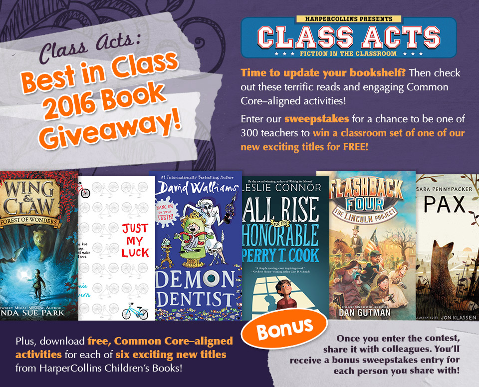 HarperCollins - Class Acts: Best in Class 2016 Book Giveaway! Enter now.