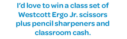 Win a class set of Westcott Ergo Jr. scissors.