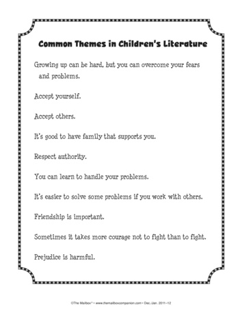 Common Themes in Children's Literature, Lesson Plans - The Mailbox