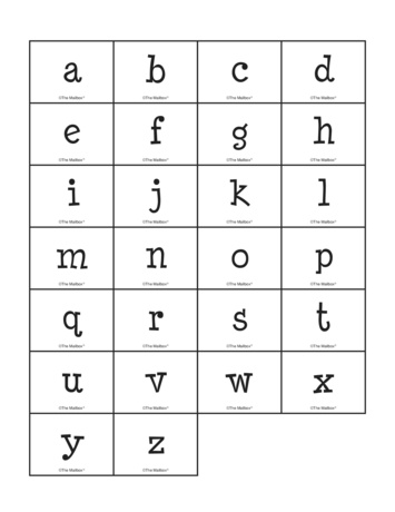 Lowercase Alphabet Cards, Lesson Plans - The Mailbox