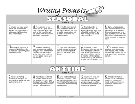Writing Prompts, Lesson Plans - The Mailbox