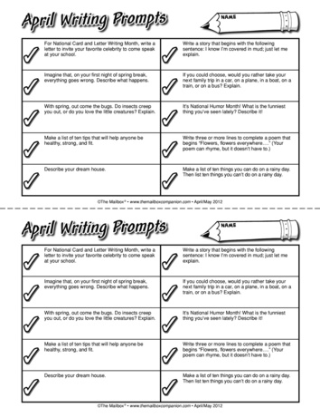 April and May Writing Prompts, Lesson Plans - The Mailbox
