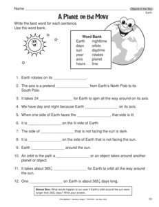 Rotation And Revolution Of Earth Worksheets - The Earth Images Revimage.Org