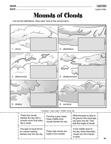 Mounds of Clouds, Lesson Plans - The Mailbox
