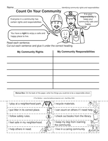 Count on Your Community, Lesson Plans - The Mailbox